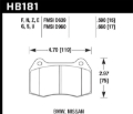 Picture of Hawk Performance HAWK HPS Brake Pad Sets - HB181F.660