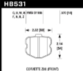 Picture of Hawk Performance HAWK HPS Brake Pad Sets - HB531F.570