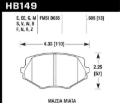 Picture of Hawk Performance HAWK Black Brake Pad Sets - HB149M.505
