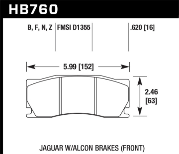 Picture of Hawk Performance HAWK Ceramic Brake Pad Sets - HB760Z.620