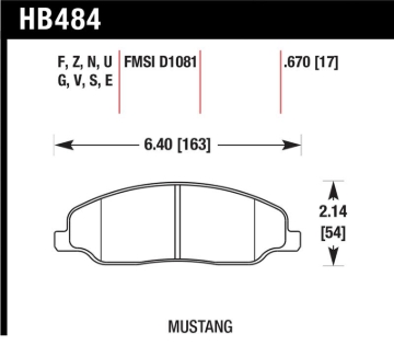 Picture of Hawk Performance HAWK DTC-70 Brake Pad Sets - HB484U.670