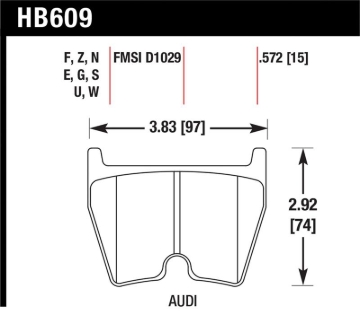 Picture of Hawk Performance HAWK DTC-70 Brake Pad Sets - HB609U.572