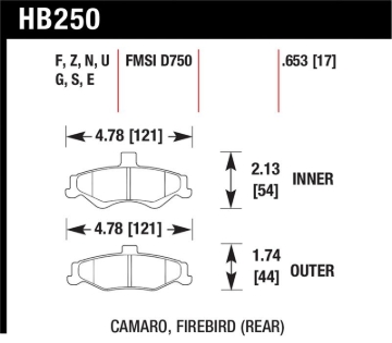 Picture of Hawk Performance HAWK HT-10 Brake Pad Sets - HB250S.653