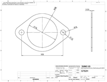 Picture of Turbo XS TXS Exhaust Gaskets - G762H