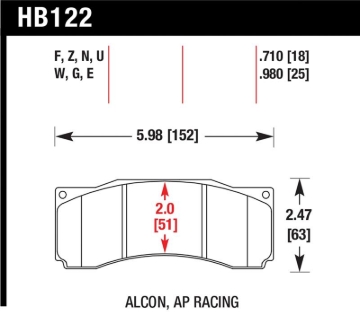 Picture of Hawk Performance HAWK DTC-30 Brake Pad Sets - HB122W.710