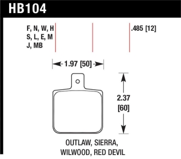 Picture of Hawk Performance HAWK DTC-30 Brake Pad Sets - HB104W.485