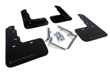 Picture of Rally Armor RAL UR Blk Flap/Dark Grey Logo Mud Flaps - MF47-UR-BLK/DGRY