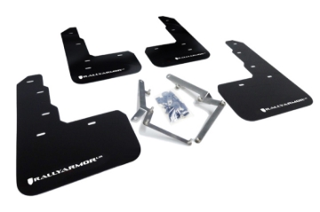 Picture of Rally Armor RAL UR Blk Flap/Wht Logo Mud Flaps - MF47-UR-BLK/WH