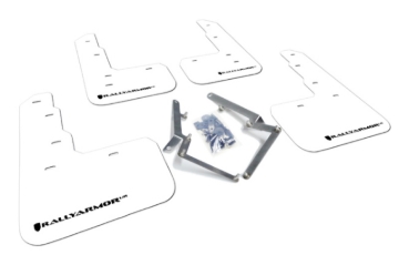 Picture of Rally Armor RAL UR White Flap/Black Logo Mud Flaps - MF47-UR-WH/BLK
