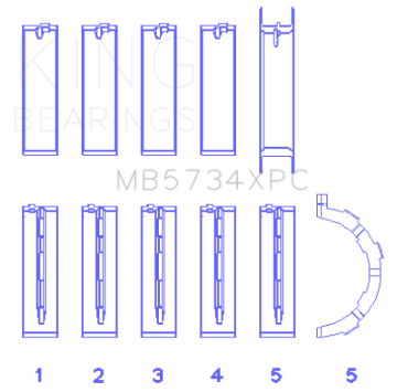 Picture of King Engine Bearings KING Performance Main Bearings - MB5734XPC