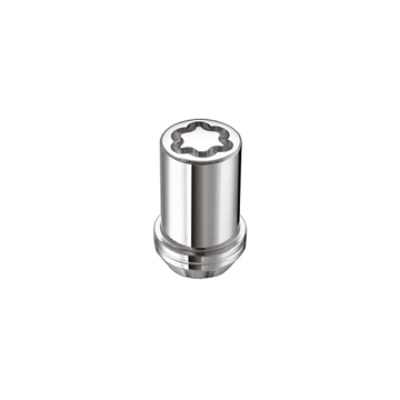 Picture of M12 x 1.5 Chrome Tuner Style Cone Seat Wheel Locks- 1.24 OAL