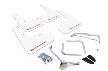 Picture of Rally Armor RAL UR White Flap/Red Logo Mud Flaps - MF32-UR-WH/RD