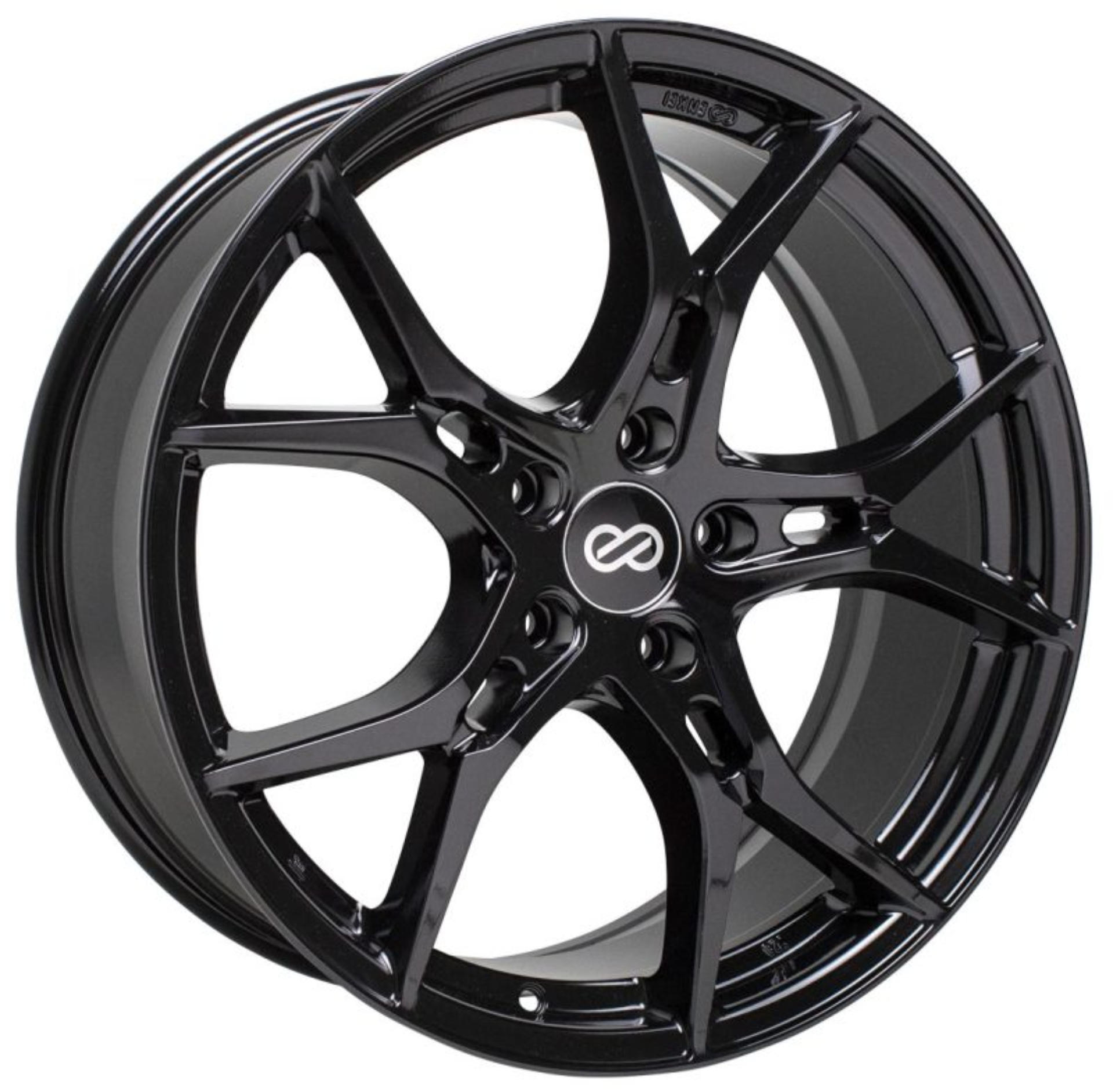 Picture of Enkei Vulcan 19X8.0 35mm Offset 5x114.3 Bolt 72.6mm Bore Gloss Black Wheel