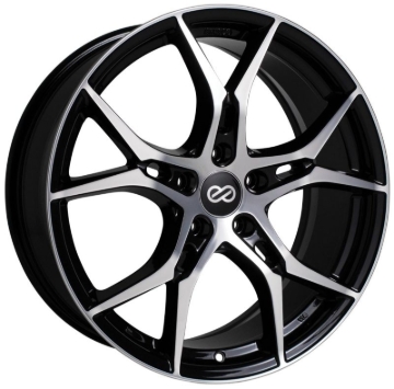Picture of Enkei Vulcan 18X8.0 40mm Offset 5x120 Bolt 72.6mm Bore Black Machined Wheel
