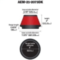 Picture of AEM Induction AEM IND Universal Air Filter - 21-2073DK
