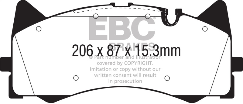 Picture of EBC Yellowstuff Brake Pad Sets - DP42298R