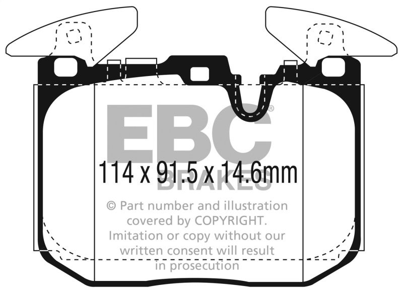 Picture of EBC Yellowstuff Brake Pad Sets - DP42303R