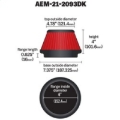 Picture of AEM Induction AEM IND Universal Air Filter - 21-2093DK