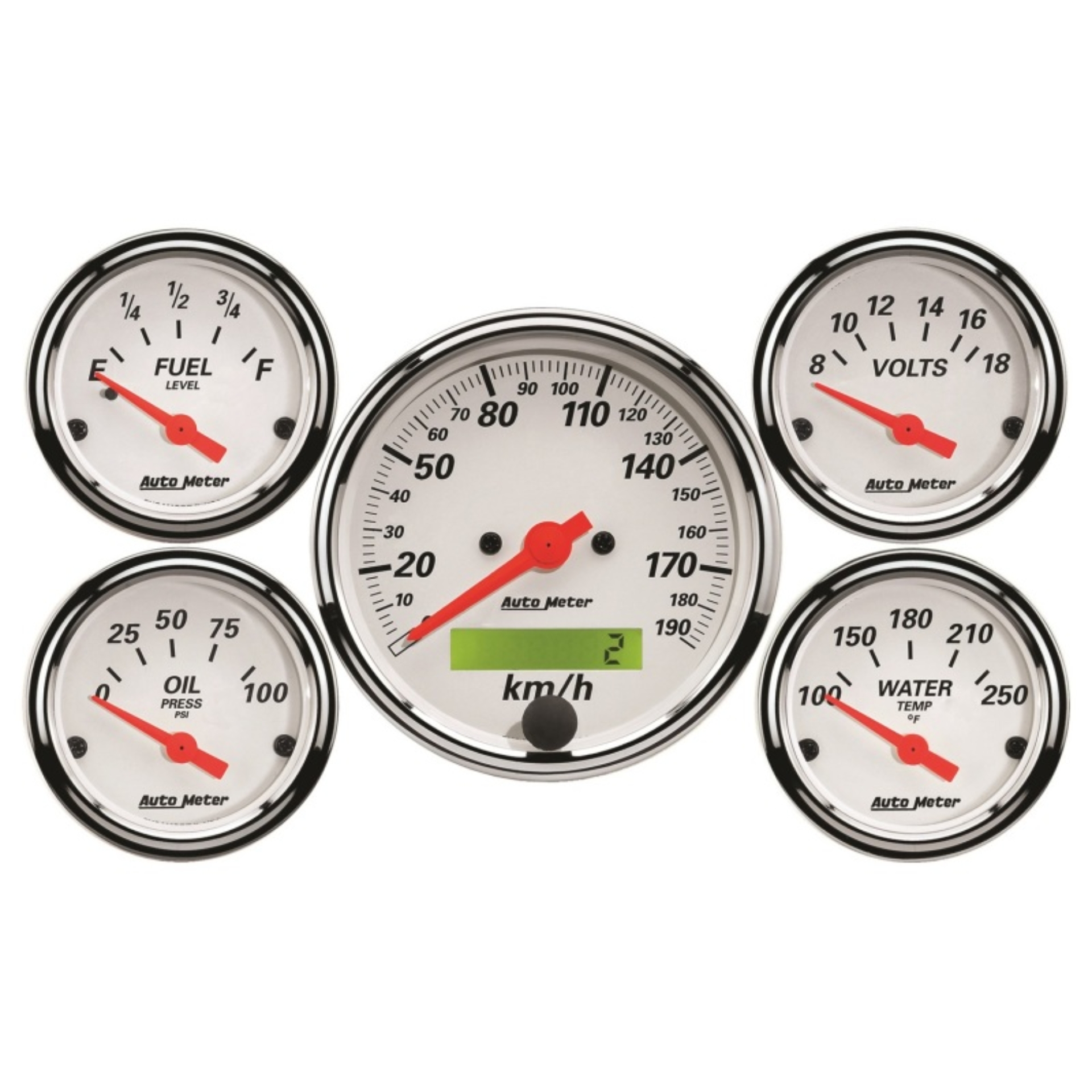 Picture of AutoMeter AM Arctic White Gauges - 1302-M