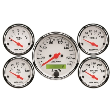 Picture of AutoMeter AM Arctic White Gauges - 1302-M