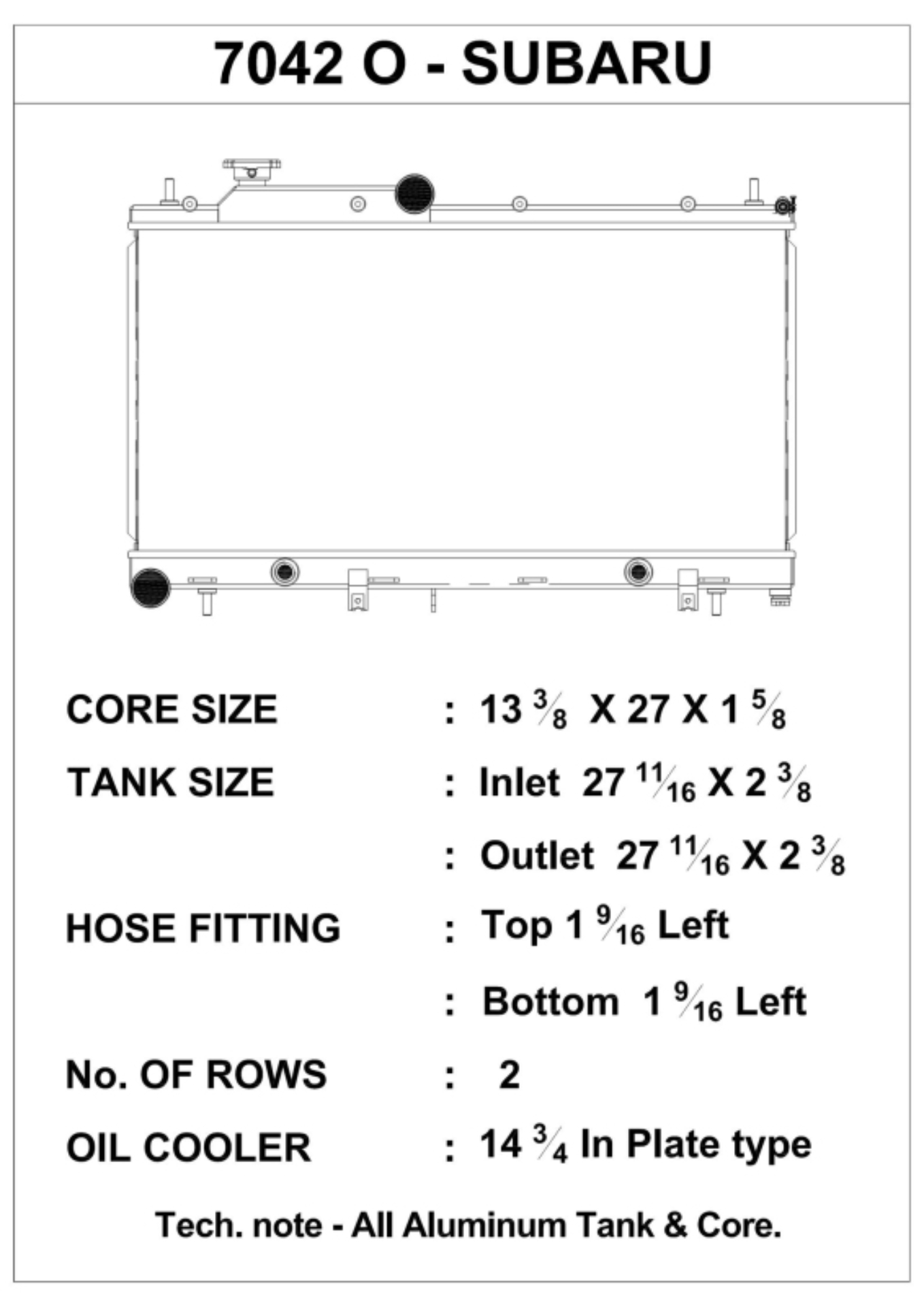 Picture of CSF Radiators-Aluminum - 7042O