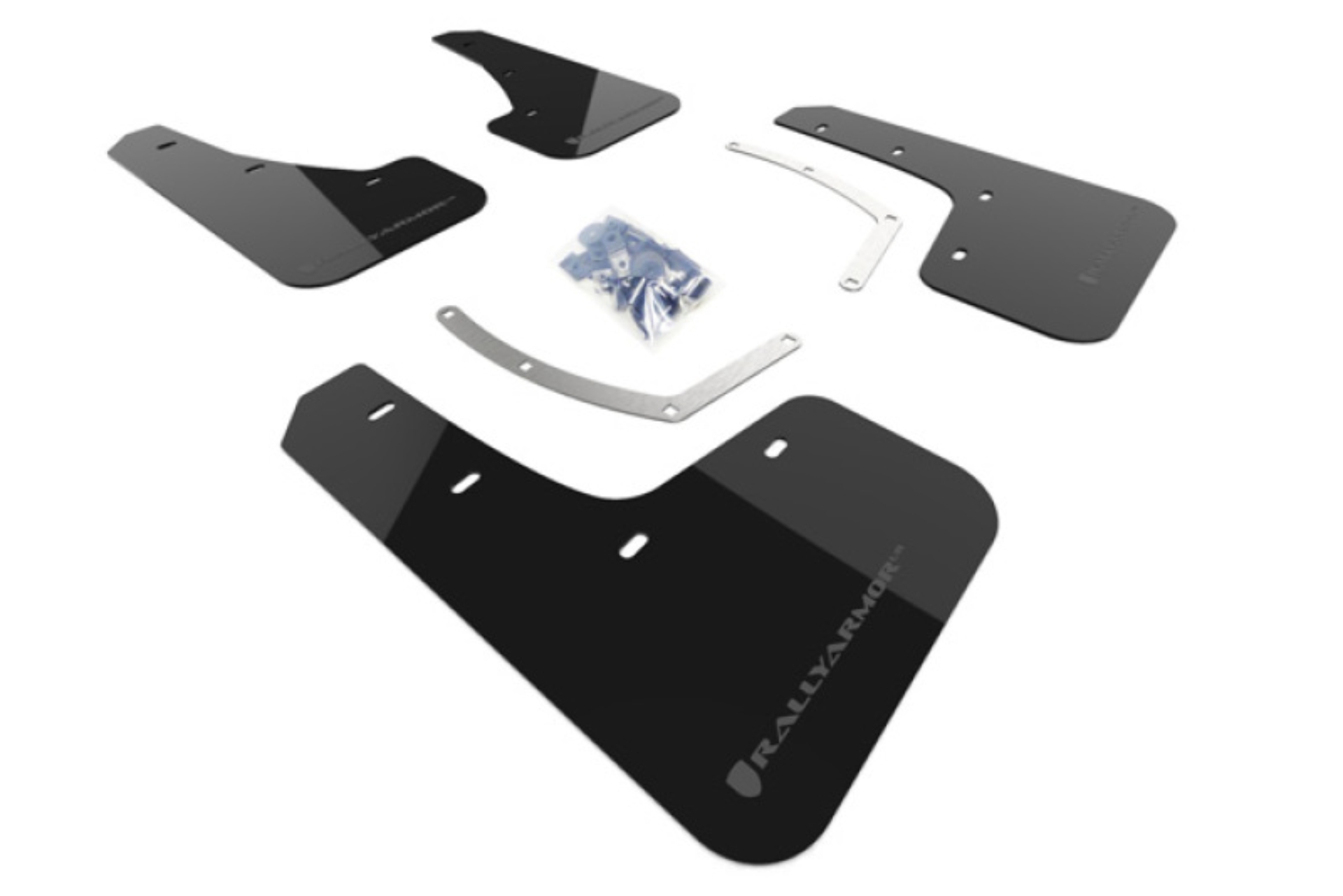 Picture of Rally Armor RAL UR Blk Flap/Grey Logo Mud Flaps - MF49-UR-BLK/GRY