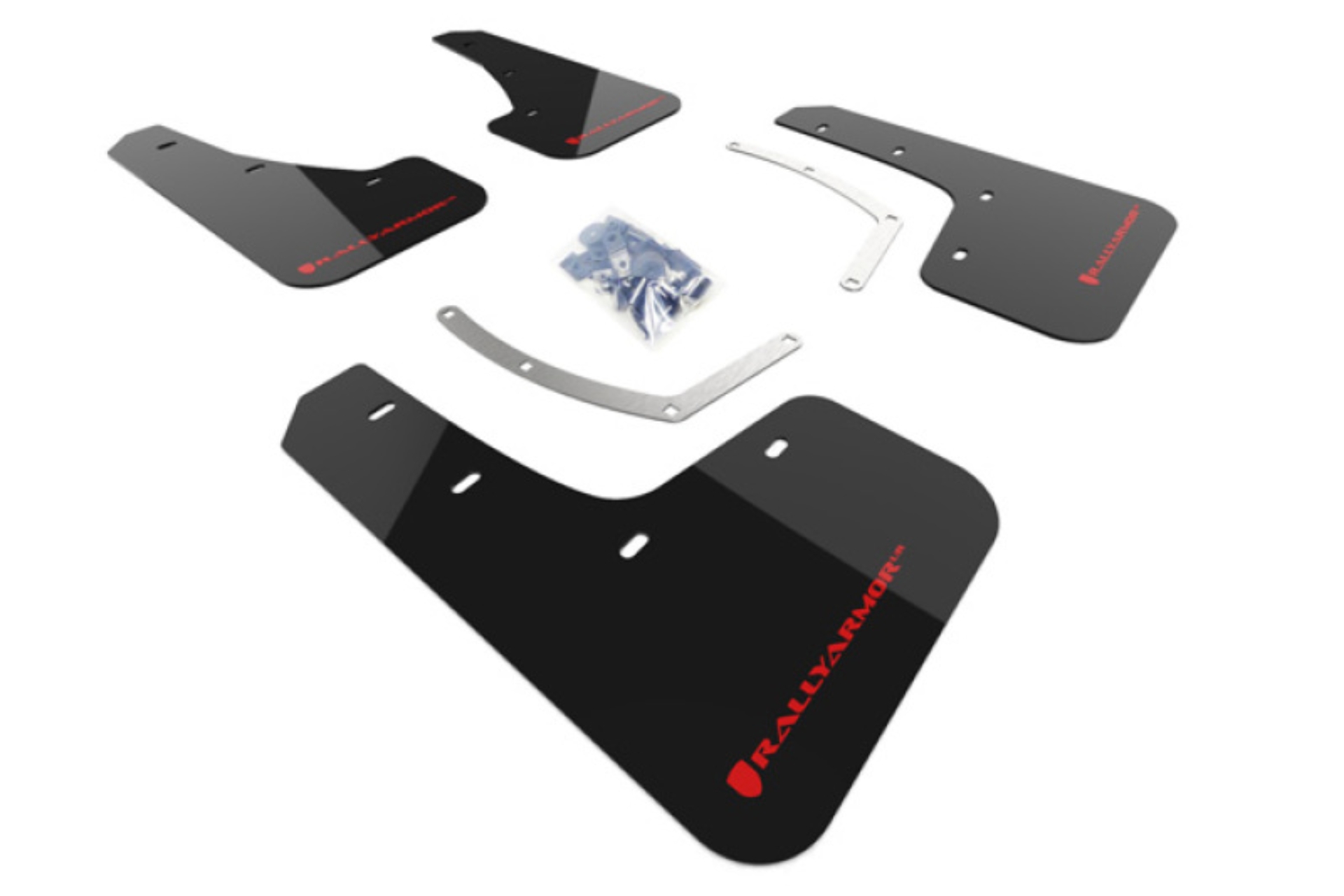 Picture of Rally Armor RAL UR Blk Flap/Rd Logo Mud Flaps - MF49-UR-BLK/RD
