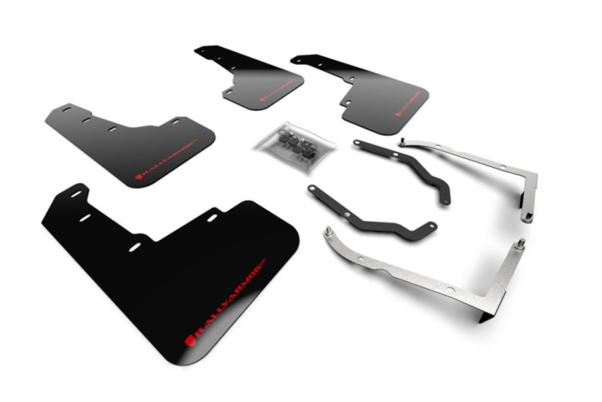 Picture of Rally Armor RAL UR Blk Flap/Rd Logo Mud Flaps - MF46-LTUR-BLK/RD