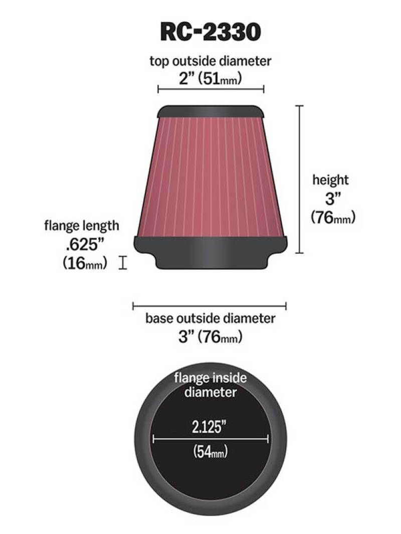 Picture of K&N Engineering KN Universal Air Filter - RC-2330