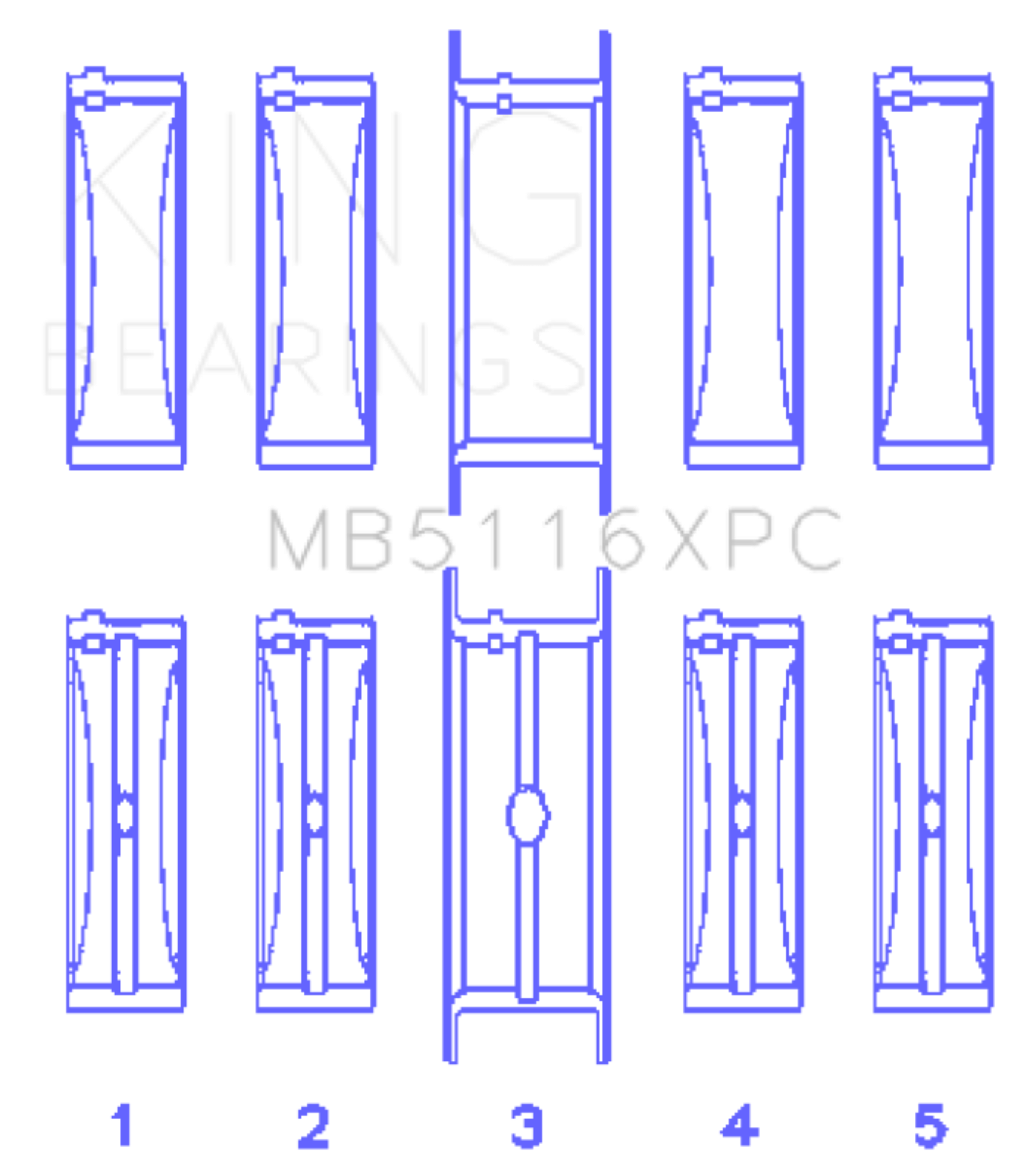 Picture of King Engine Bearings KING Performance Main Bearings - MB5116XPC