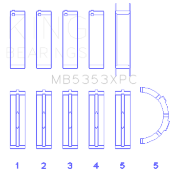 Picture of King Engine Bearings KING Performance Main Bearings - MB5353XPC