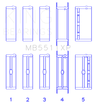 Picture of King Engine Bearings KING Main Bearings - MB5511XP
