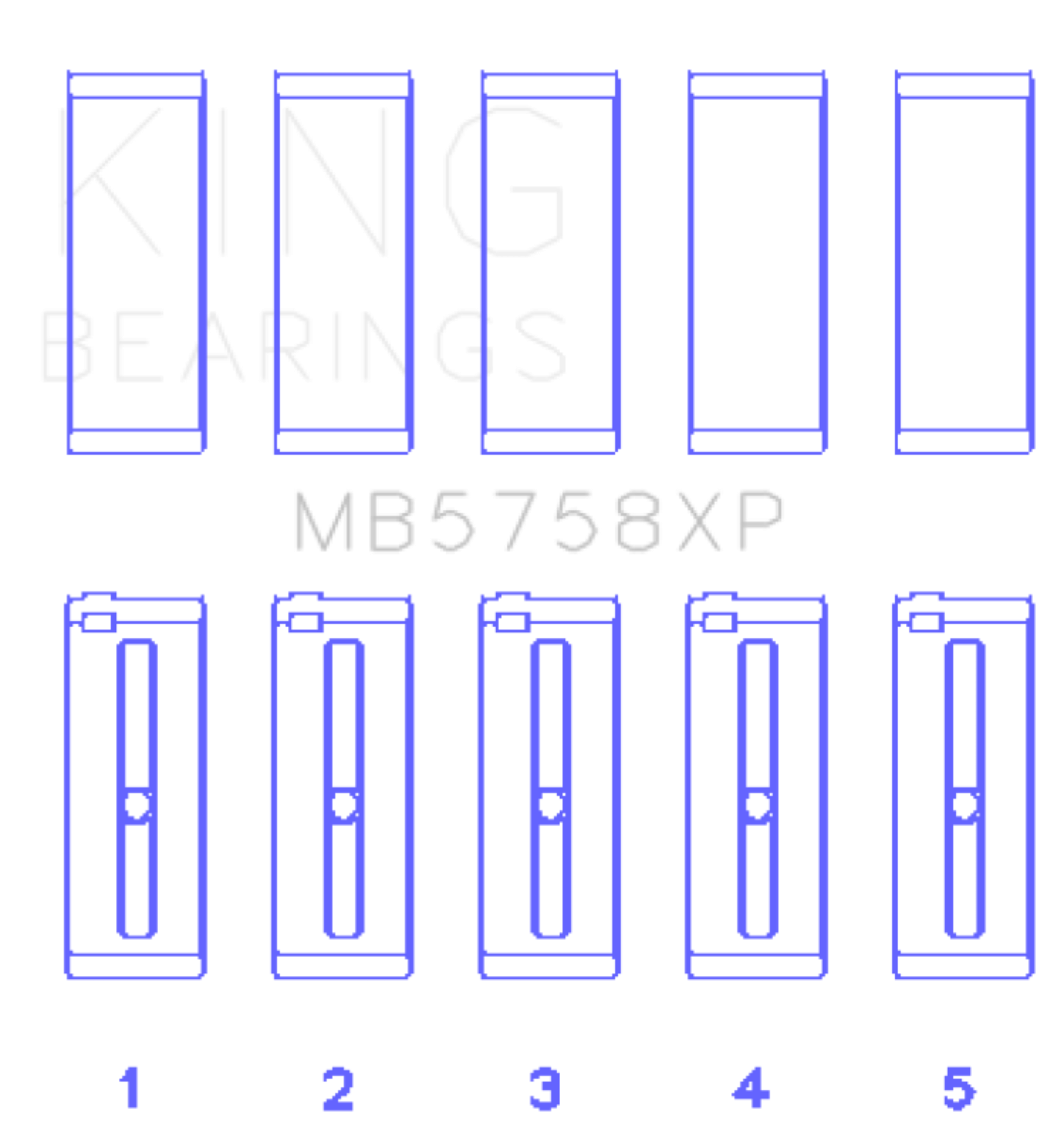 Picture of King Engine Bearings KING Main Bearings - MB5758XP
