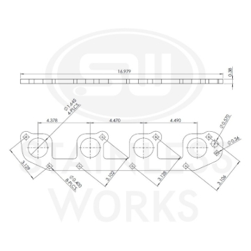 Picture of Stainless Works, Hemi 5.7L round port 1-5/8" primary header flanges.