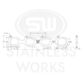 Picture of Stainless Works, 07-14 5.4L,5.8L. Cobra wide oval port, 1-7/8" primary HDR. FLG.