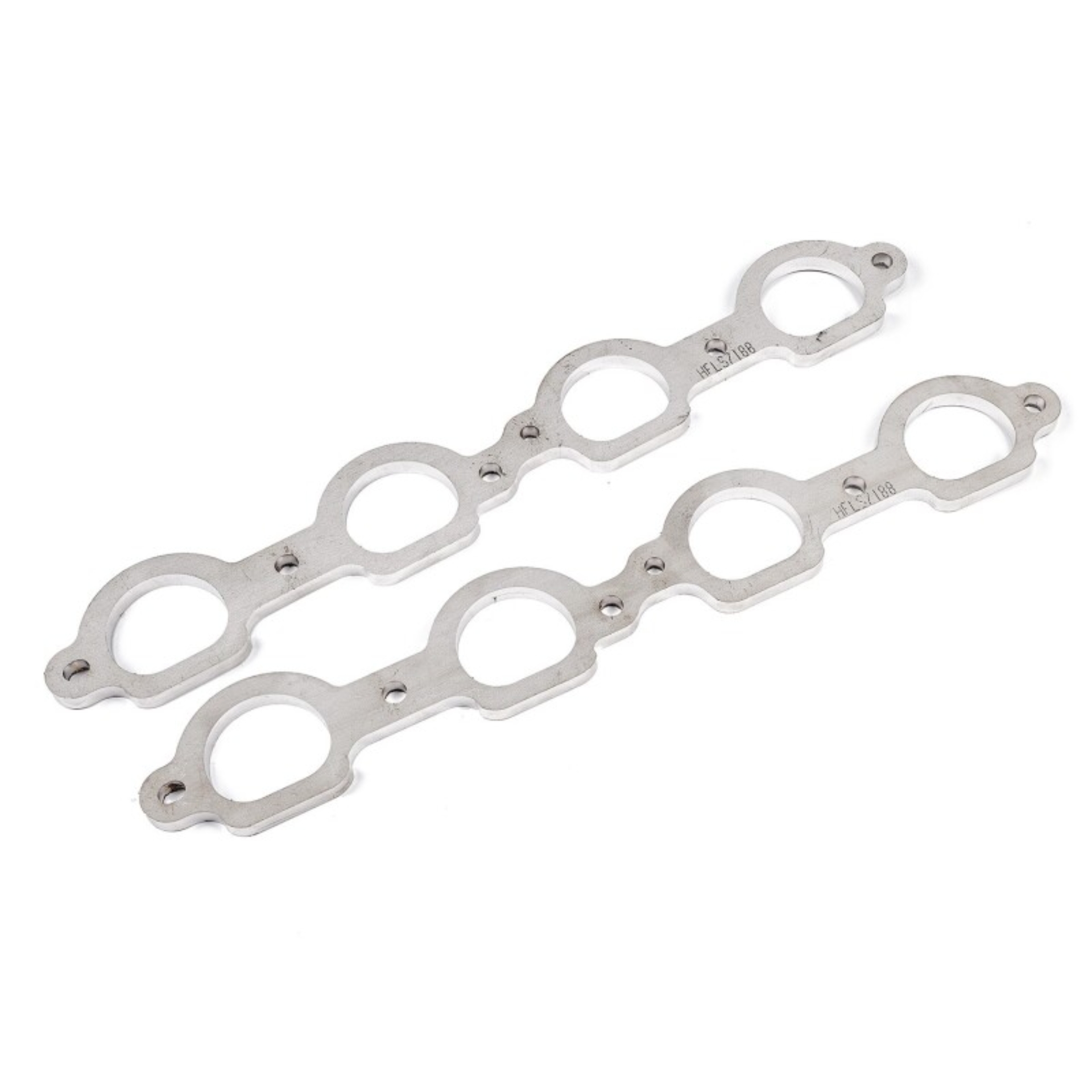 Picture of Stainless Works, LS7 Chevrolet D-shaped port 2" primary header flanges.