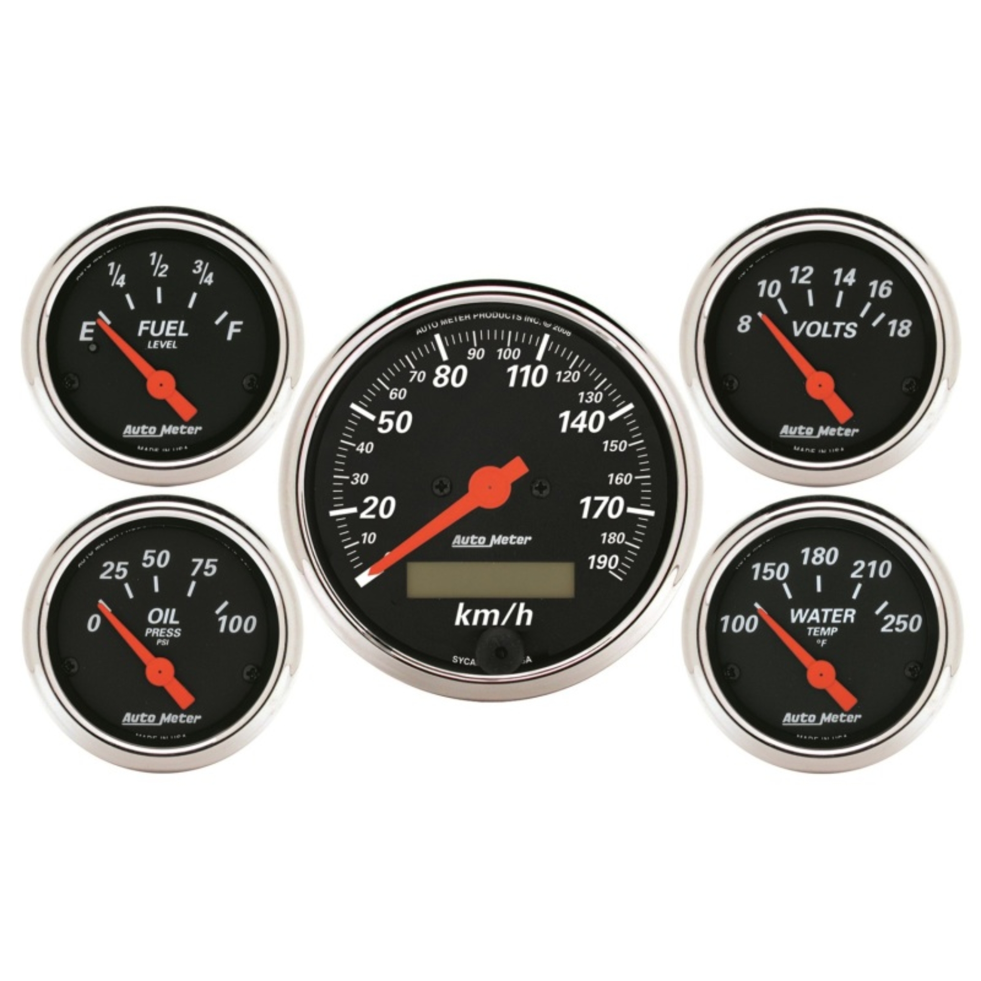 Picture of AutoMeter AM Designer Black Gauges - 1421-M