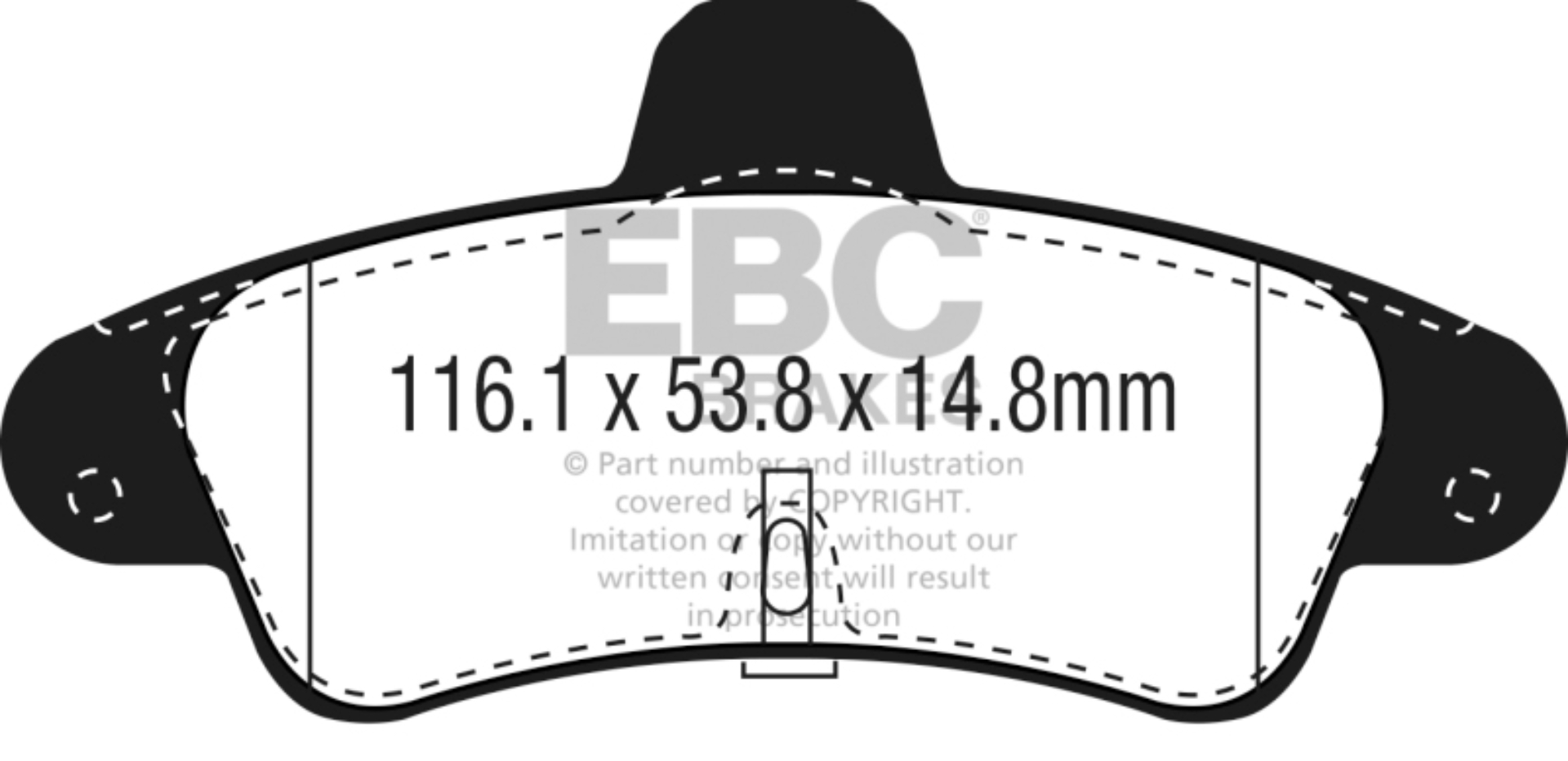Picture of EBC Yellowstuff Brake Pad Sets - DP4965/2R