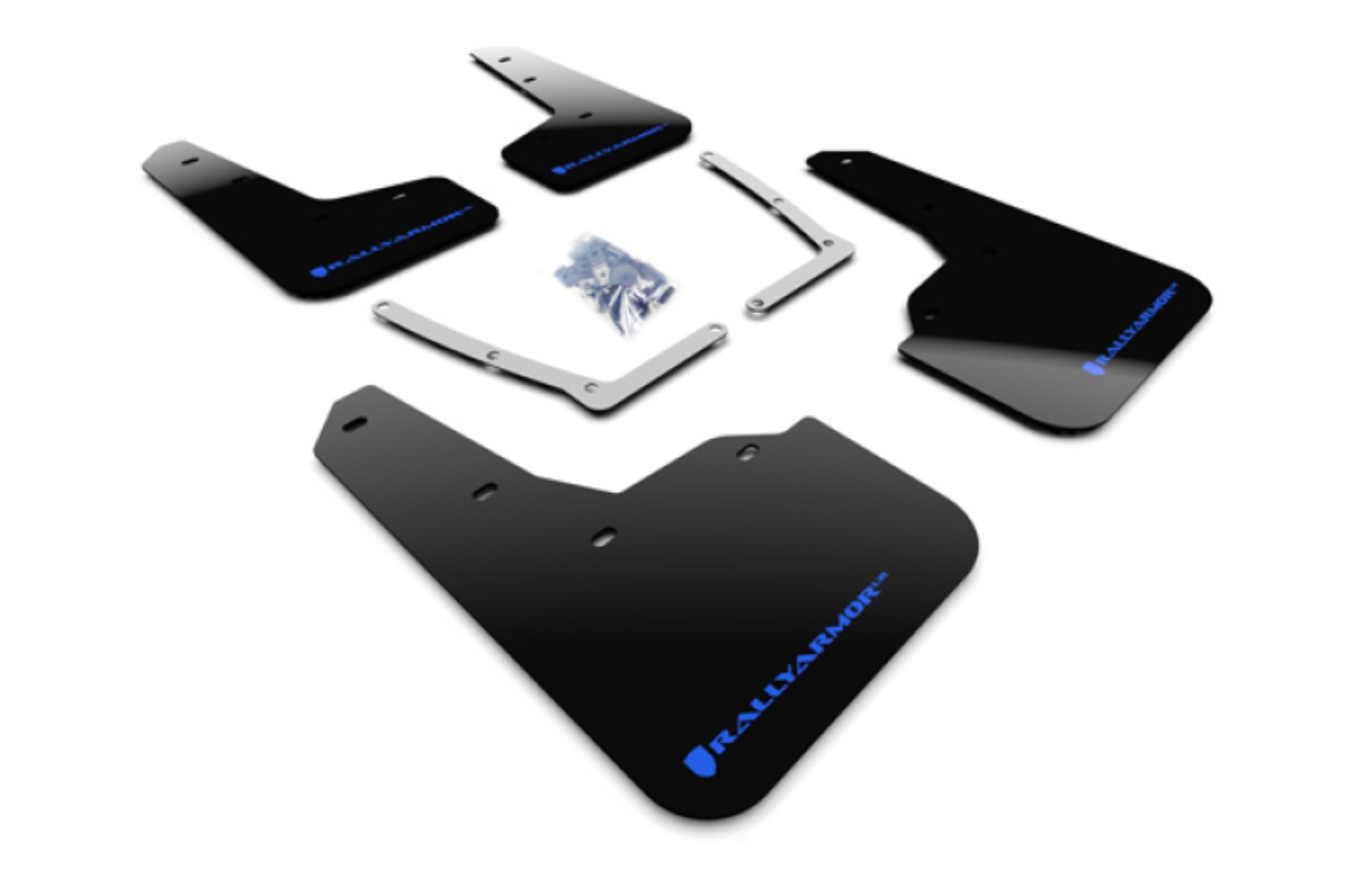 Picture of Rally Armor RAL UR Blk Flap/Blue Logo Mud Flaps - MF50-UR-BLK/BL