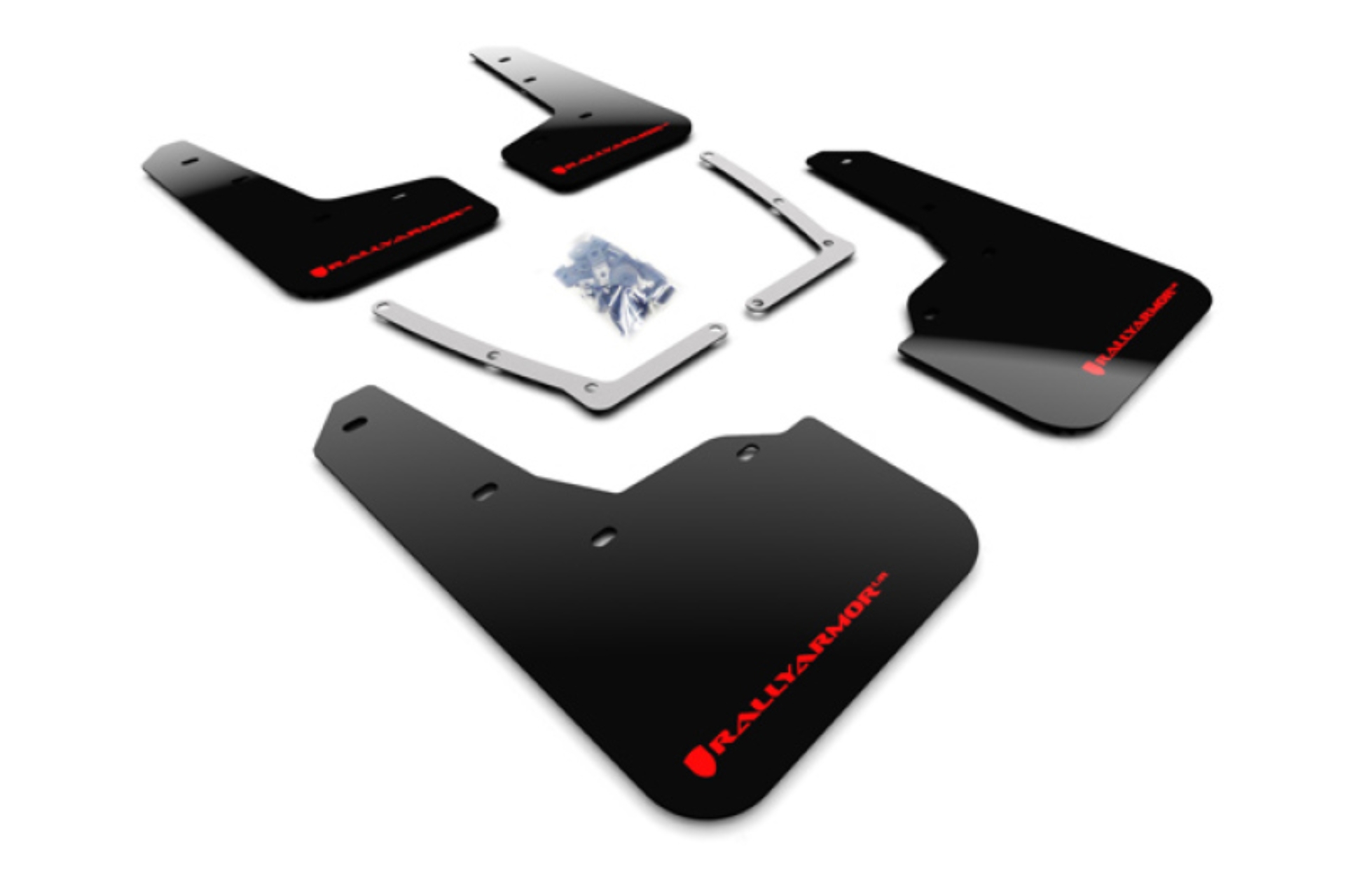 Picture of Rally Armor RAL UR Blk Flap/Rd Logo Mud Flaps - MF50-UR-BLK/RD
