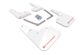 Picture of Rally Armor RAL UR White Flap/Red Logo Mud Flaps - MF50-UR-WH/RD