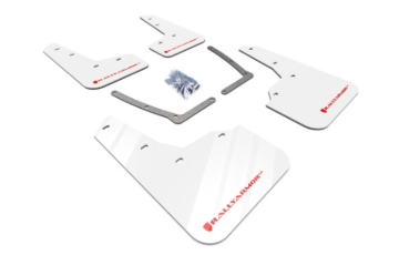 Picture of Rally Armor RAL UR White Flap/Red Logo Mud Flaps - MF50-UR-WH/RD