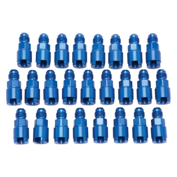 Picture of 6AN Male x -16' SAE Quick-Disconnect Female Threaded Cap Fitting, Blue - 25 Pack