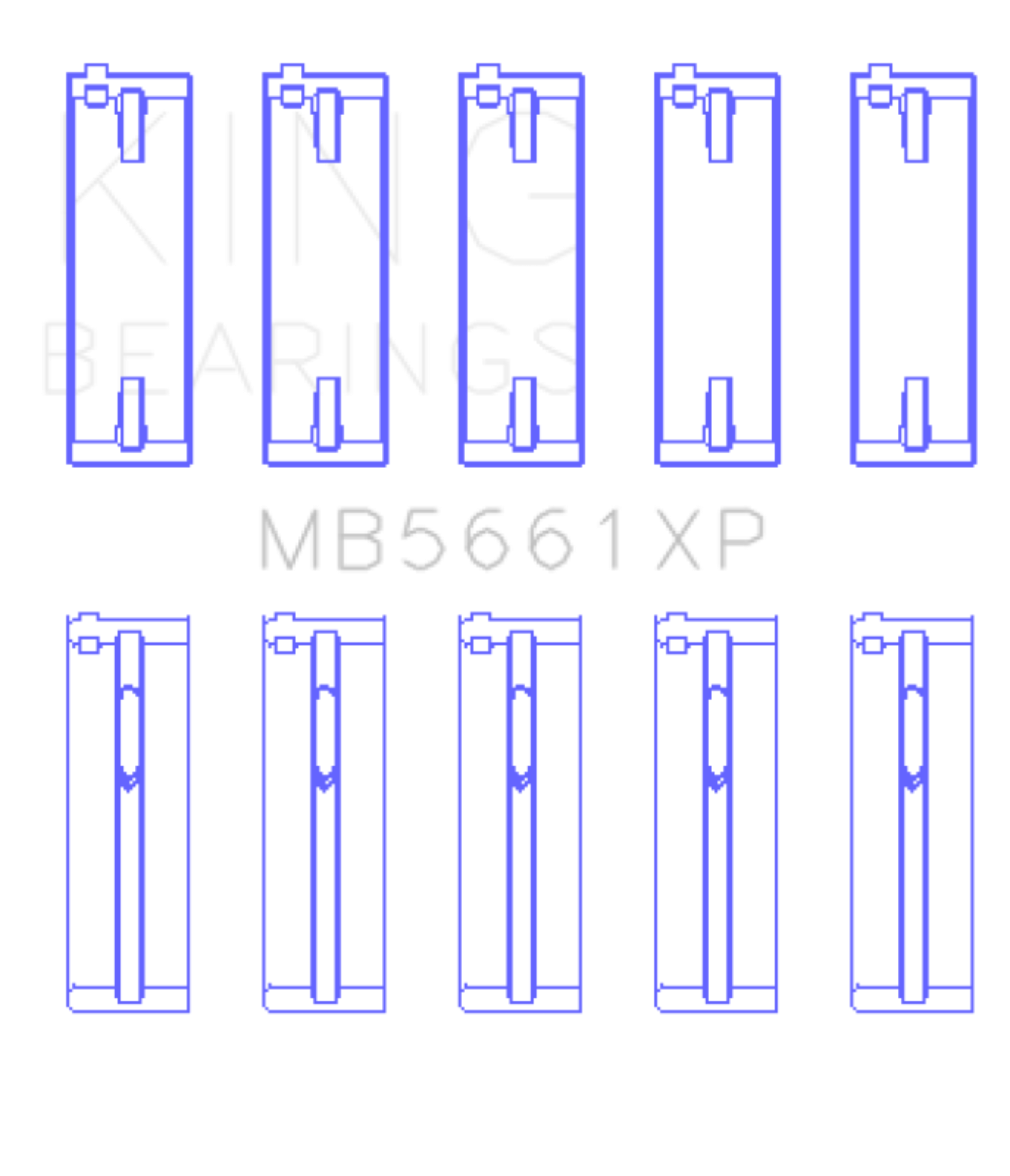 Picture of King Engine Bearings KING Main Bearings - MB5661XP0.25