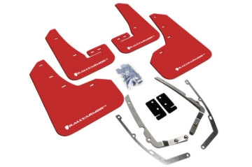 Picture of Rally Armor RAL UR Red Flap/Wht Logo Mud Flaps - MF37-UR-RD/WH
