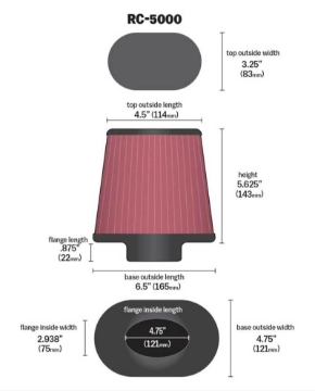 Picture of K&N Engineering KN Universal Air Filter - RC-5000