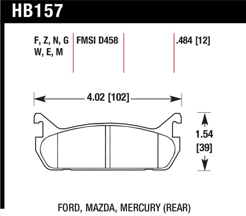 Picture of Hawk Performance HAWK DTC-30 Brake Pad Sets - HB157W.484