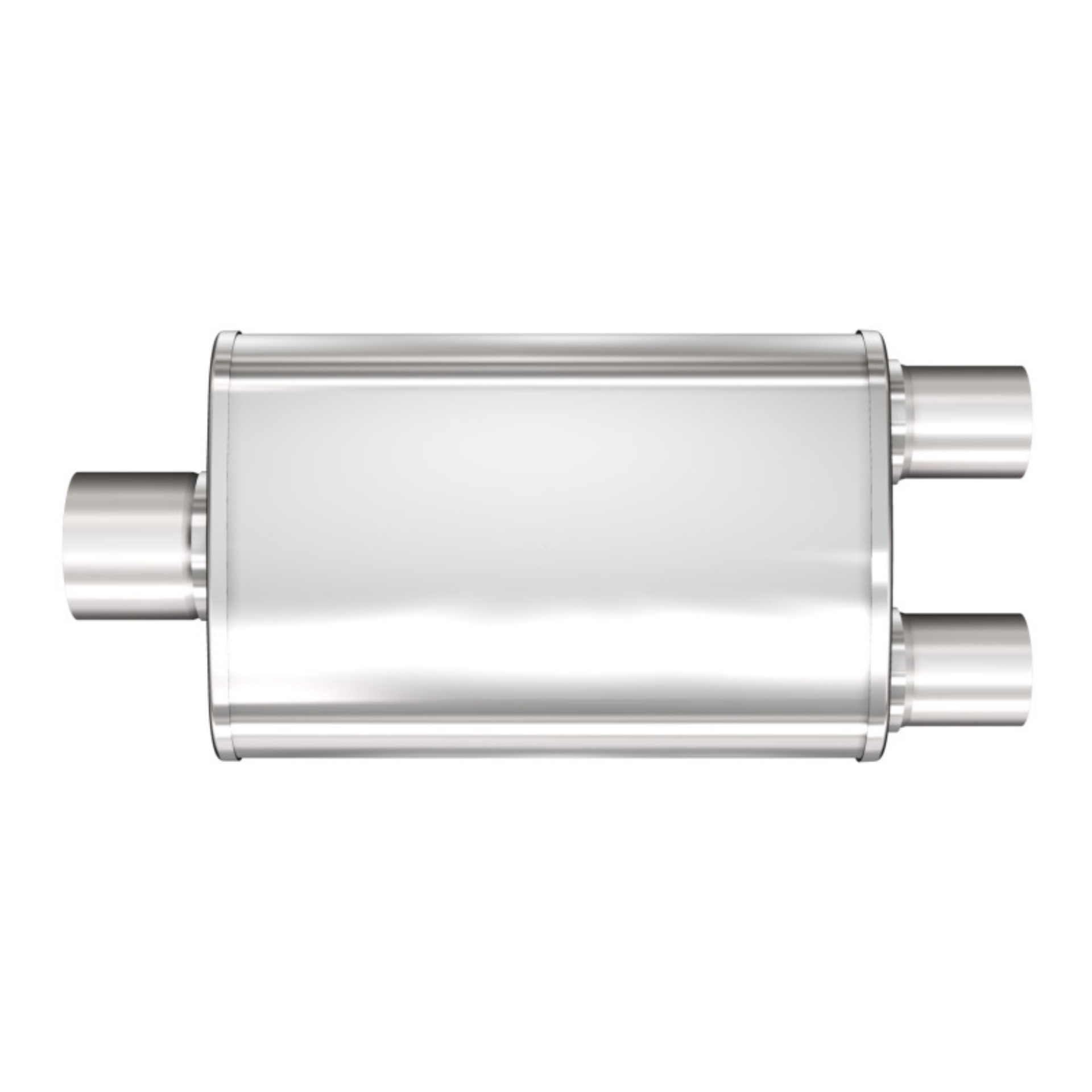 Picture of 2.25 in/2 in Center/Dual; 4 in x 14 in x 9 in Body Muffler 13148