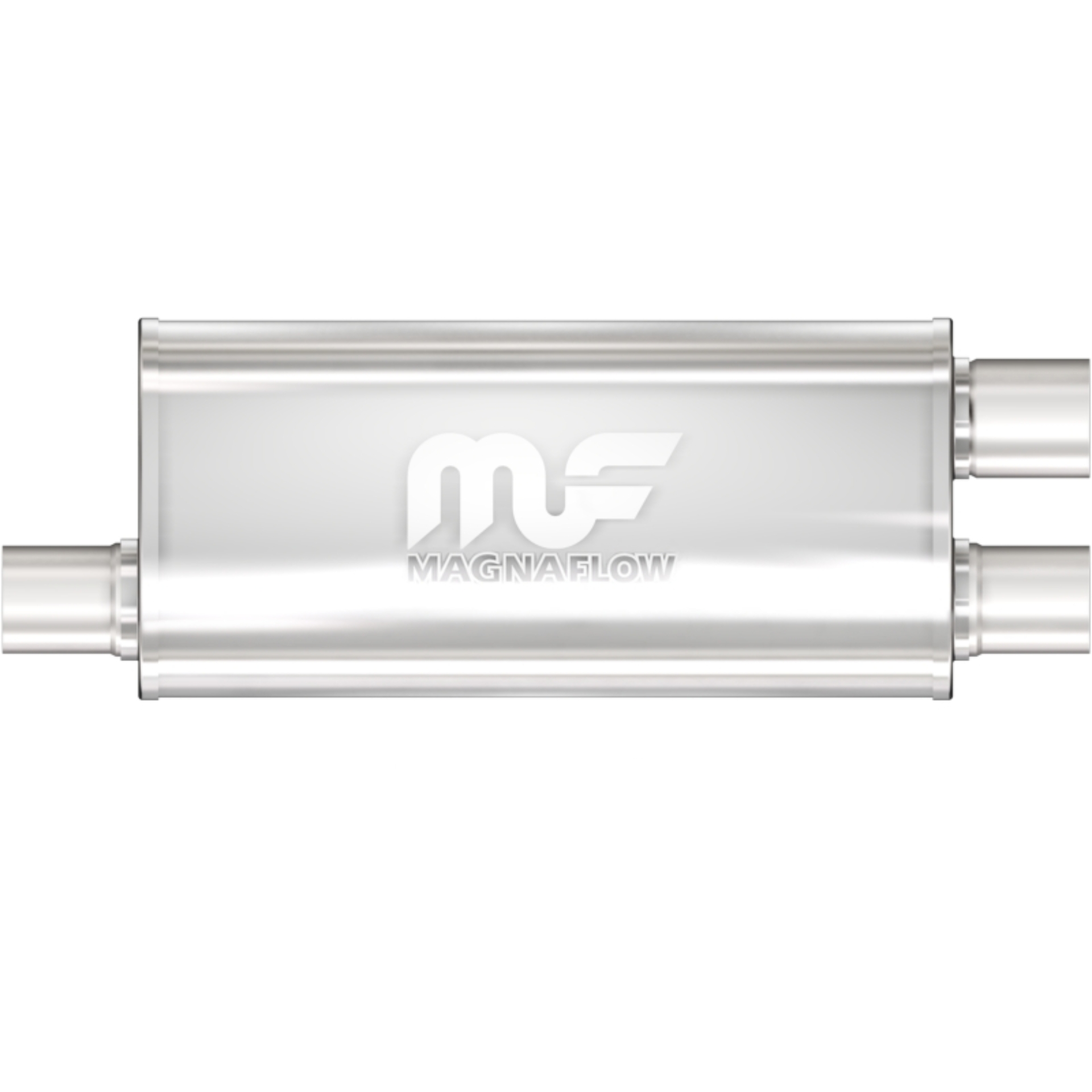 Picture of 2.5 in/2.25 in Offset/Dual; 5 in x 18 in x 8 in Body Muffler 14266