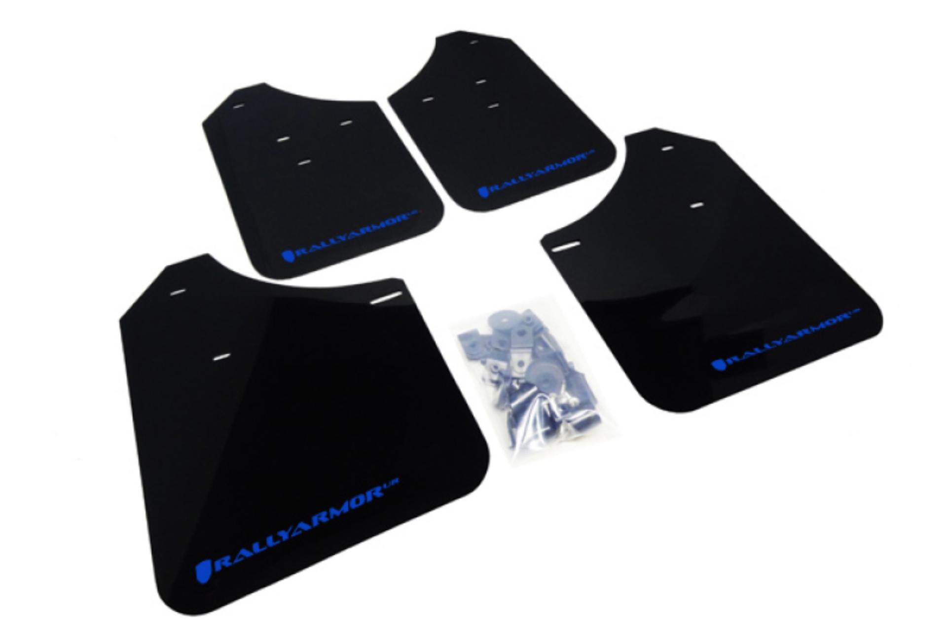Picture of Rally Armor RAL UR Blk Flap/Blue Logo Mud Flaps - MF1-UR-BLK/BL